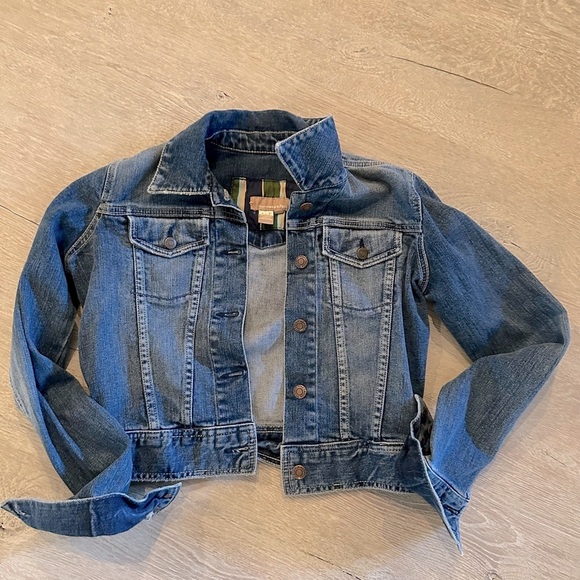 Abercrombie & Fitch Denim Cropped Jacket early 2000s - Picture 2 of 4